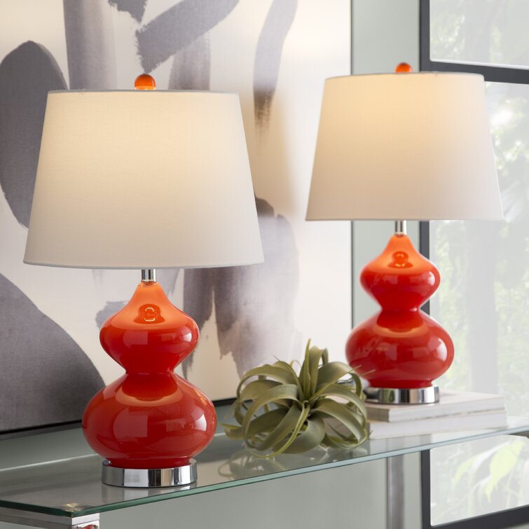 Orange deals lamp set